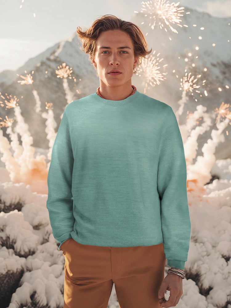 The Crewneck Light Aqua Green Image