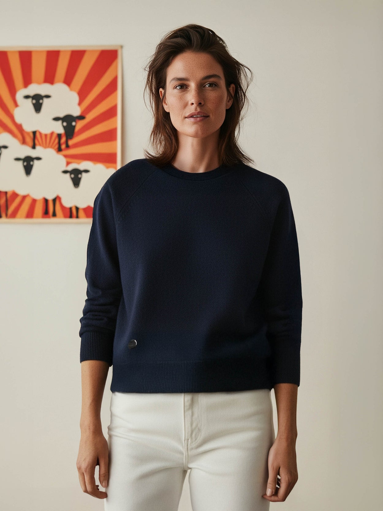 The Crewneck Light Pacific Blue Female Image