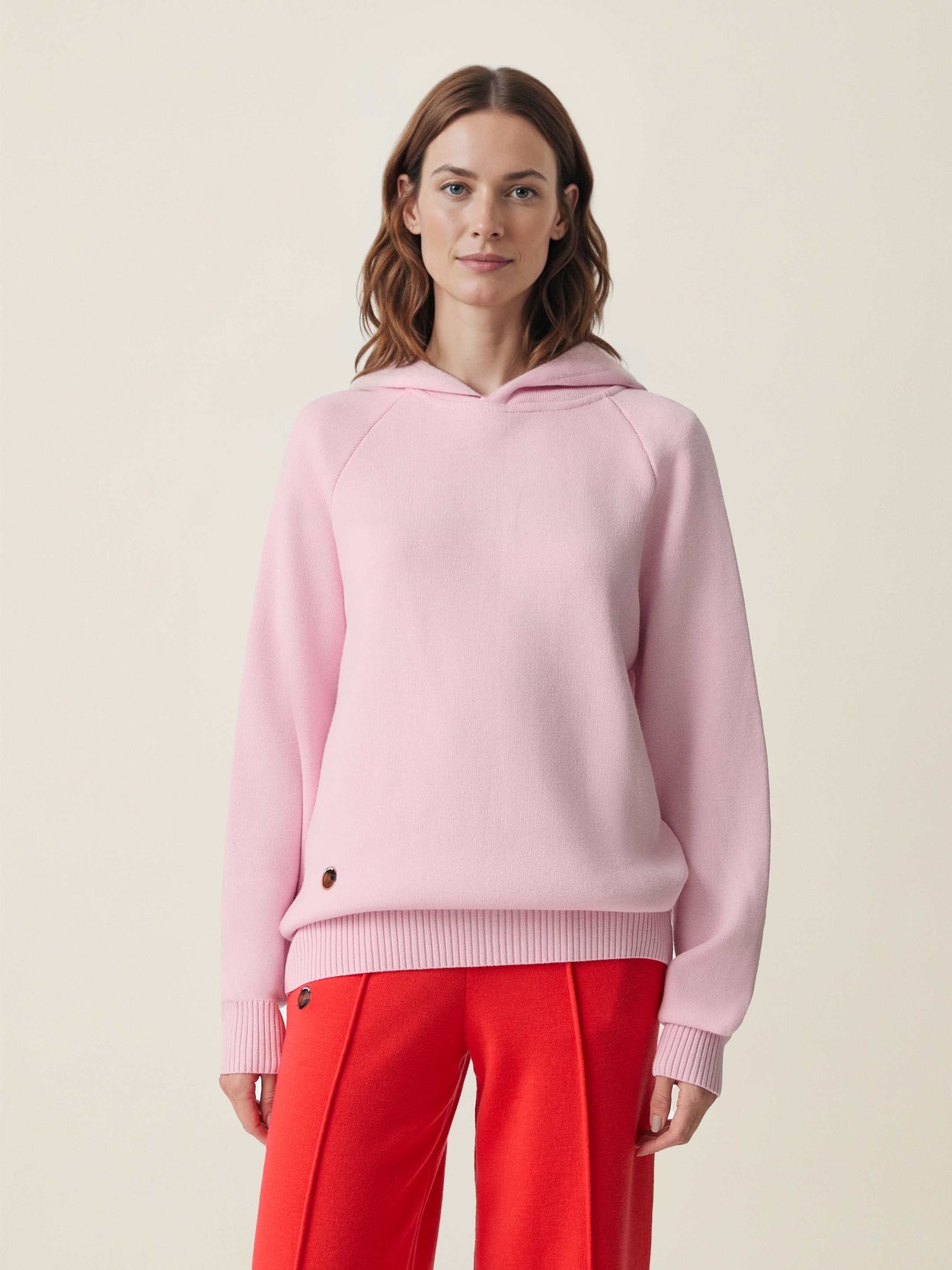 The Knitted Hoodie Candyfloss Pink Female Image