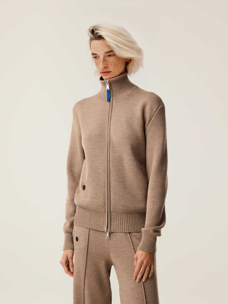 The Everyday Zip Through Fawn Brown Image