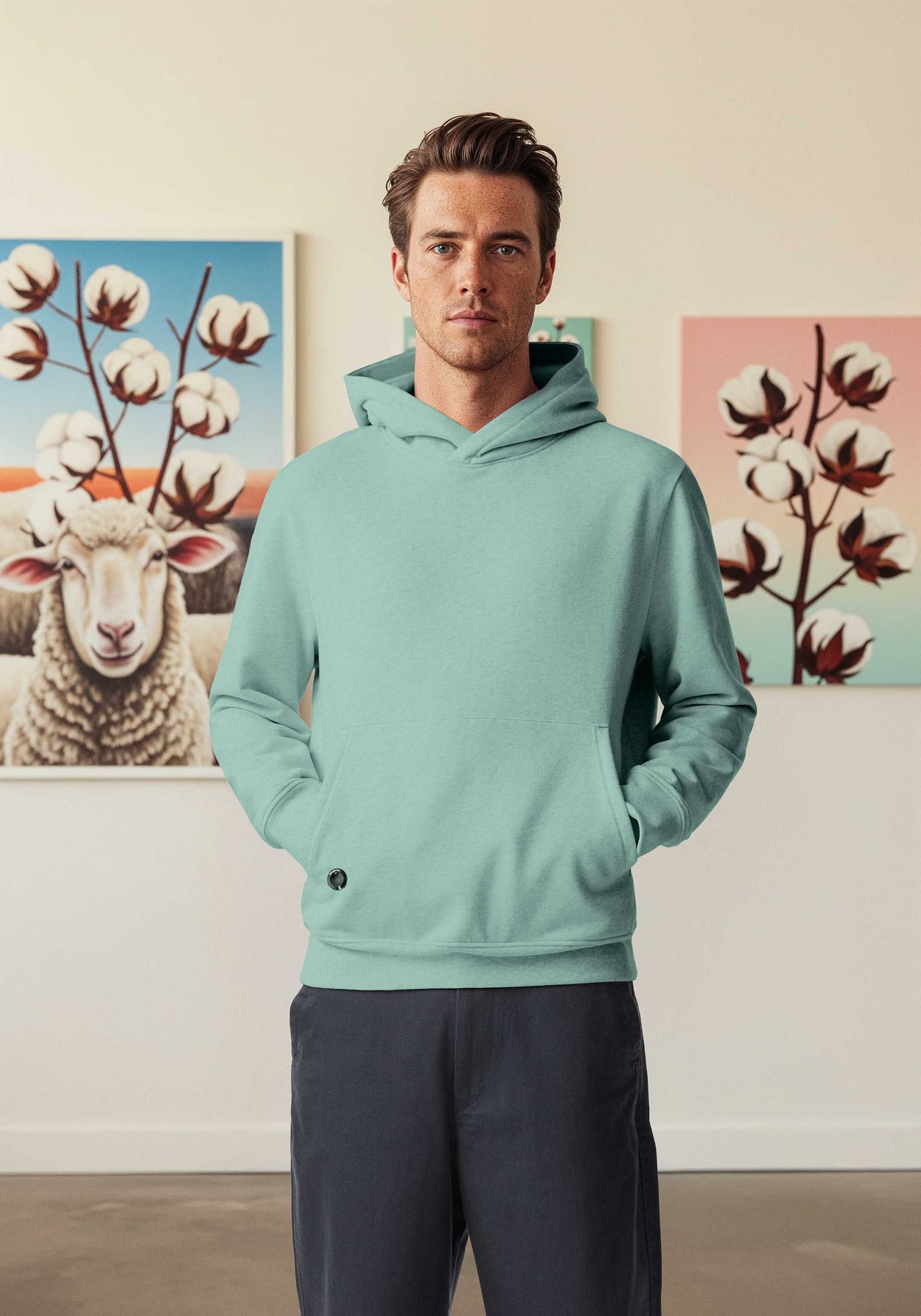 The Fibregen Hoodie Mineral Sea Male Image