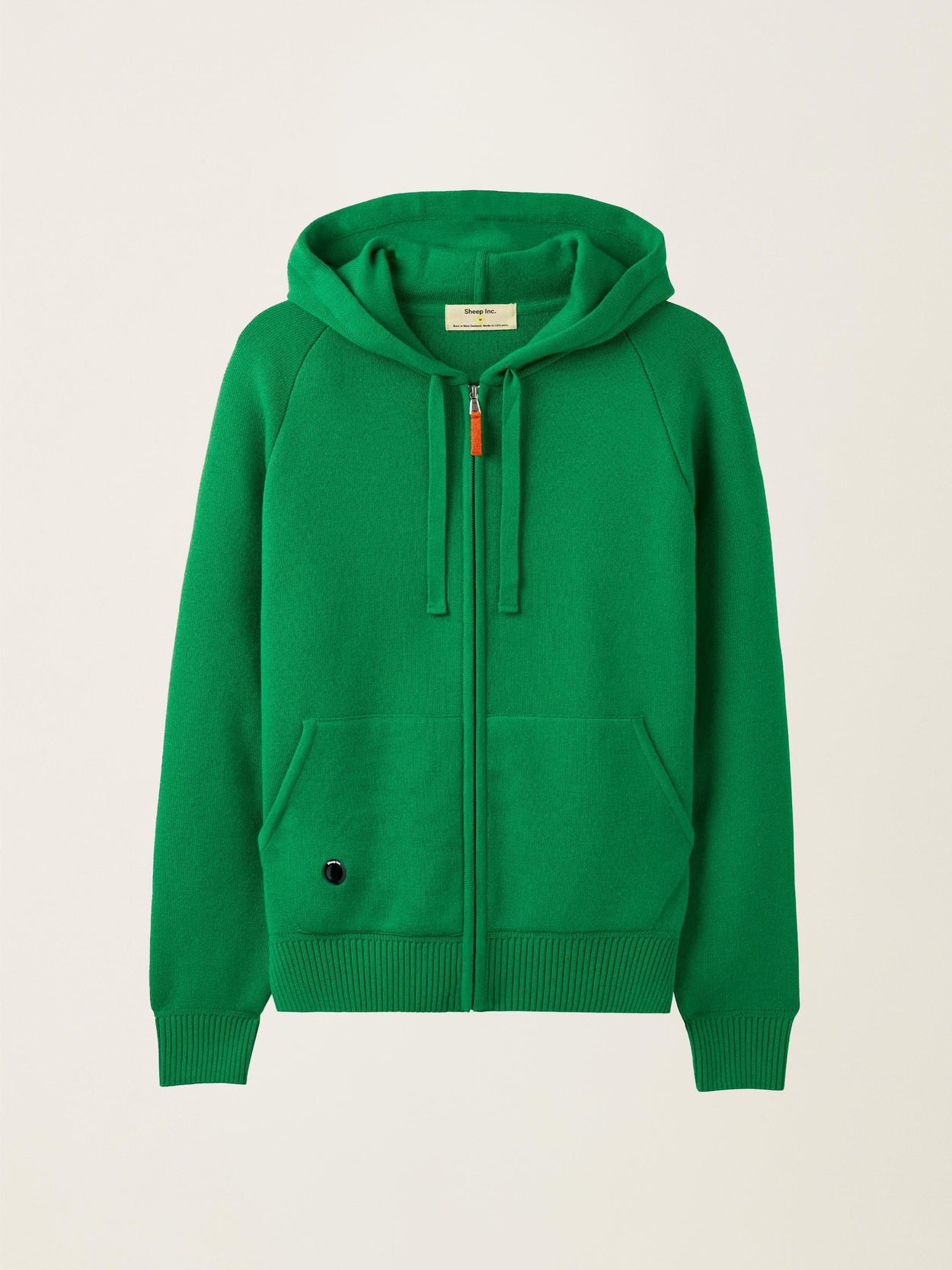 The Knitted Zip Hoodie Bottle Green Image