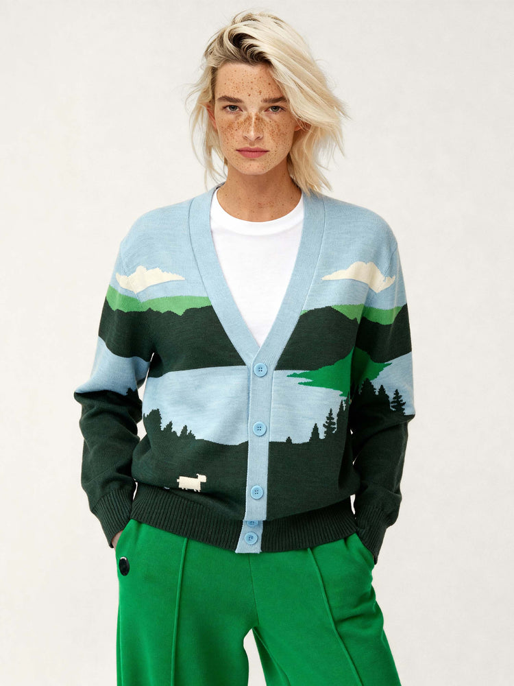 The Sheepscape Cardigan Emerald Green Image
