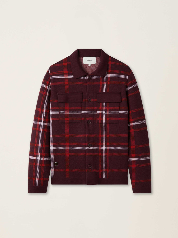 The Plaid Over Shirt Konini Burgundy Image