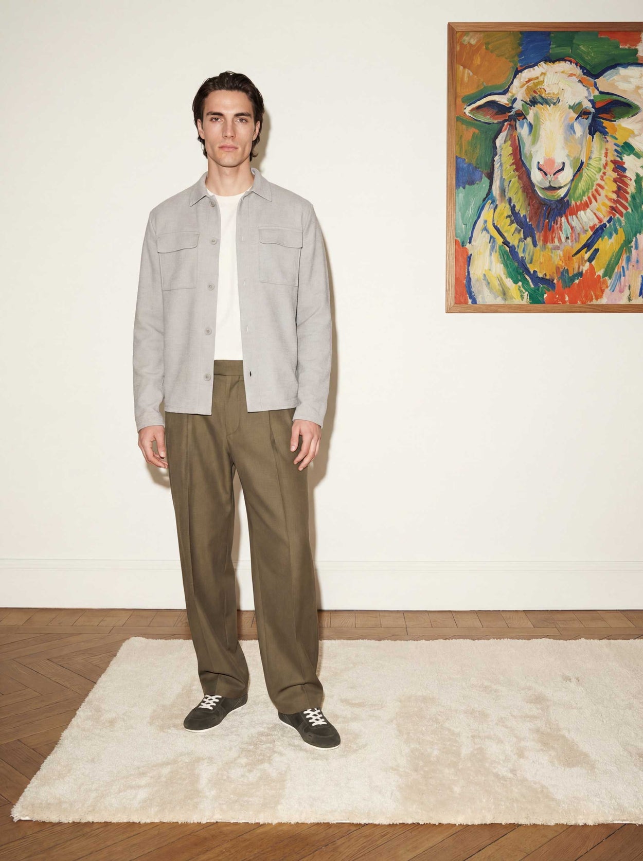 The Over Shirt Moon Grey Male Image