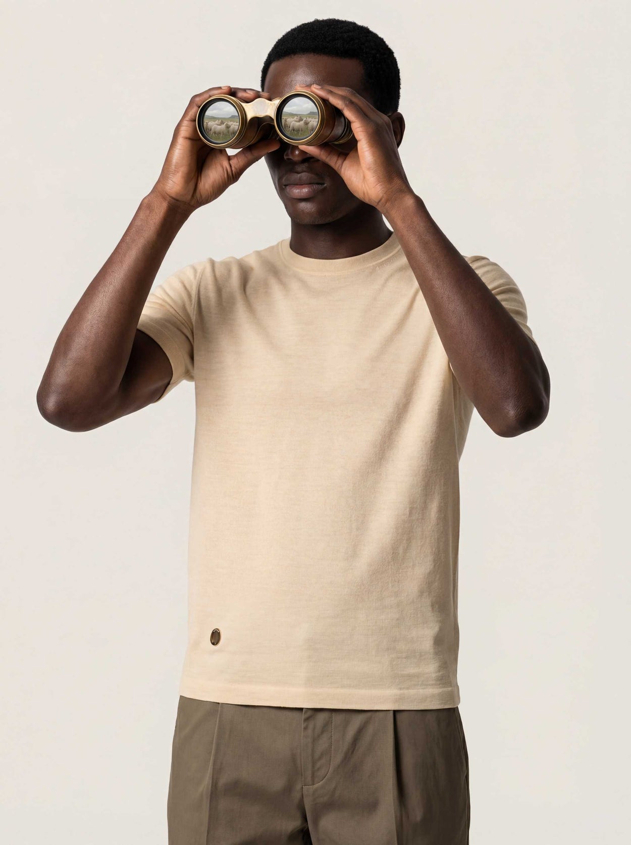 The Ultra-Light T-Shirt Almond White Male Image