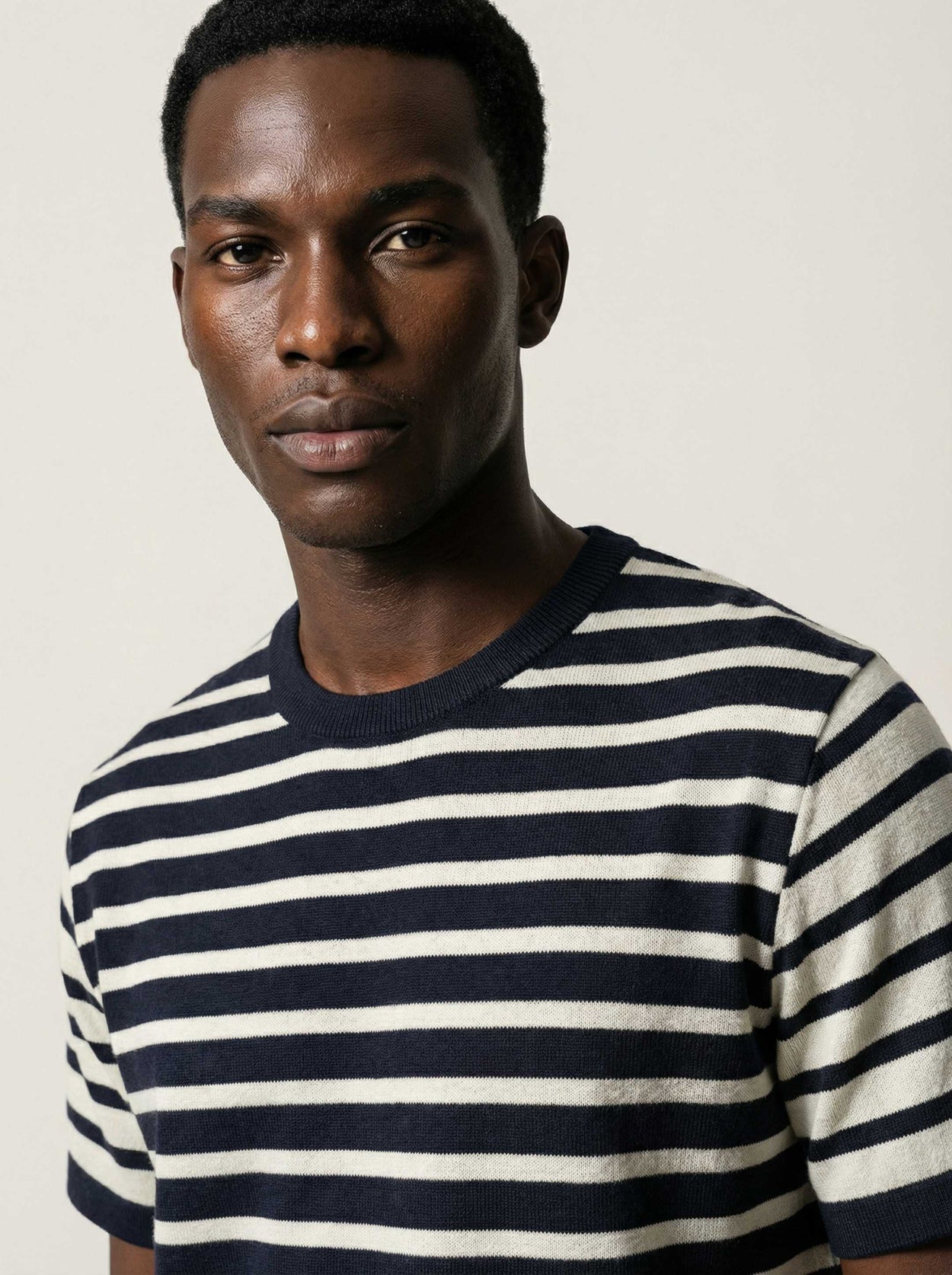 The Stripe T-Shirt Pacific Blue Male Image