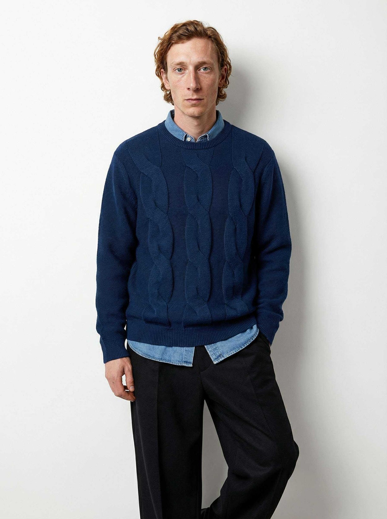 The Cable Knit Atlantic Blue Male Image