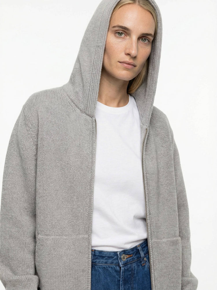 The Chunky Knit Zip Hoodie