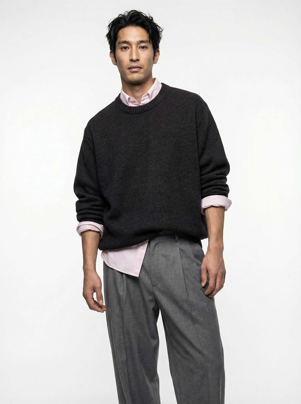 The Original Crewneck Anthracite Black Male Image