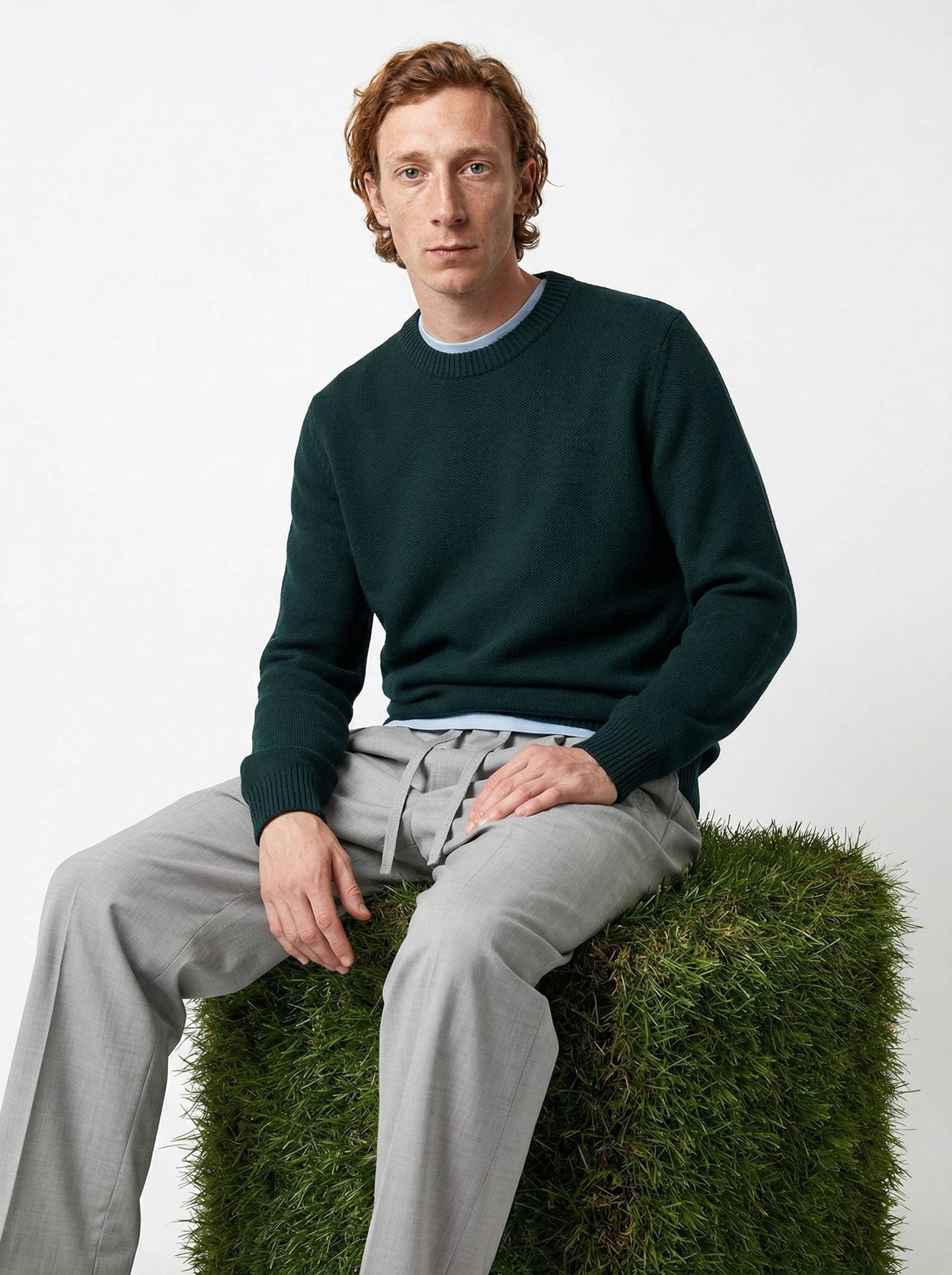 The Original Crewneck Forest Green Male Image