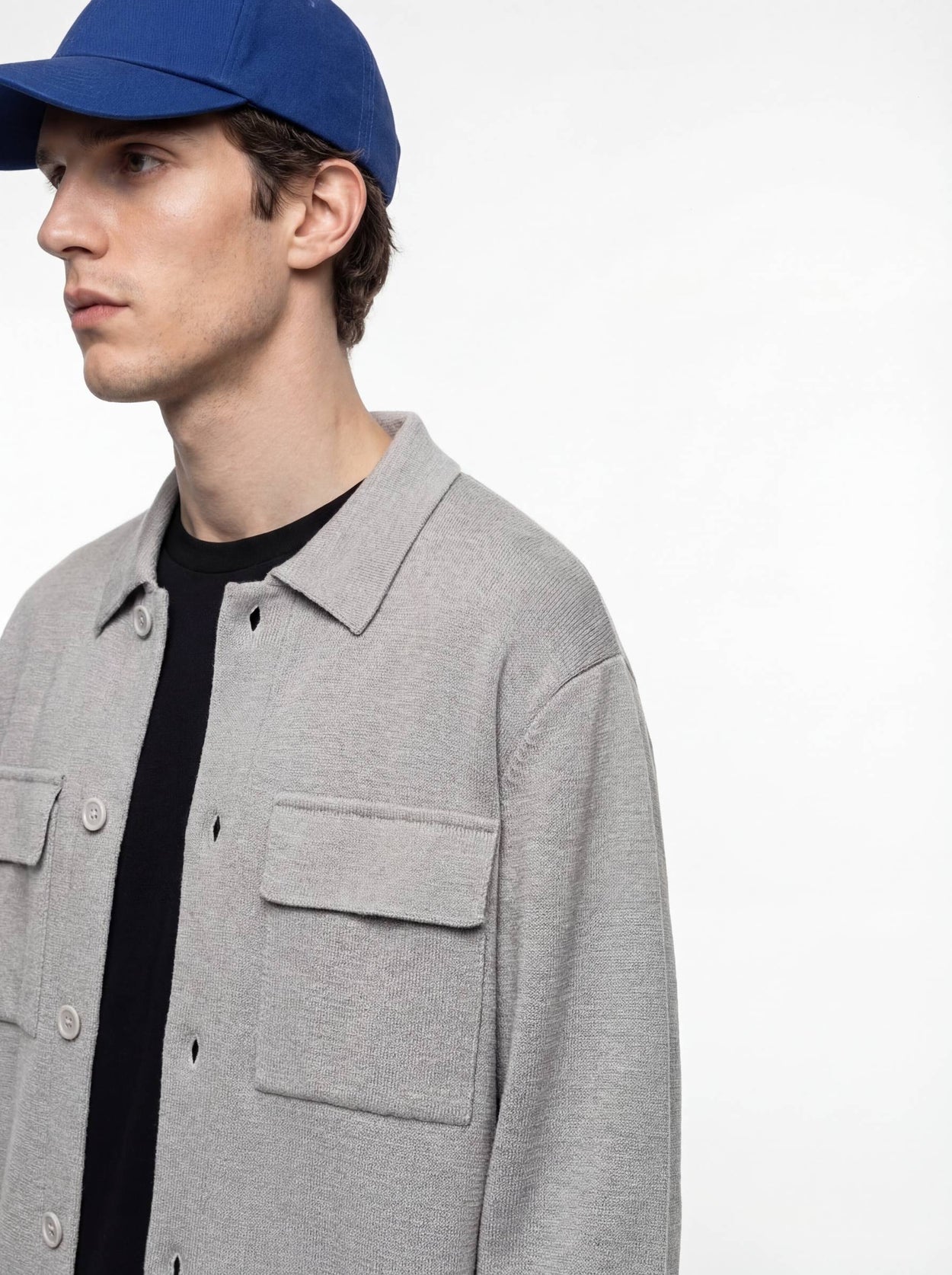 The Over Shirt Moon Grey Male Image
