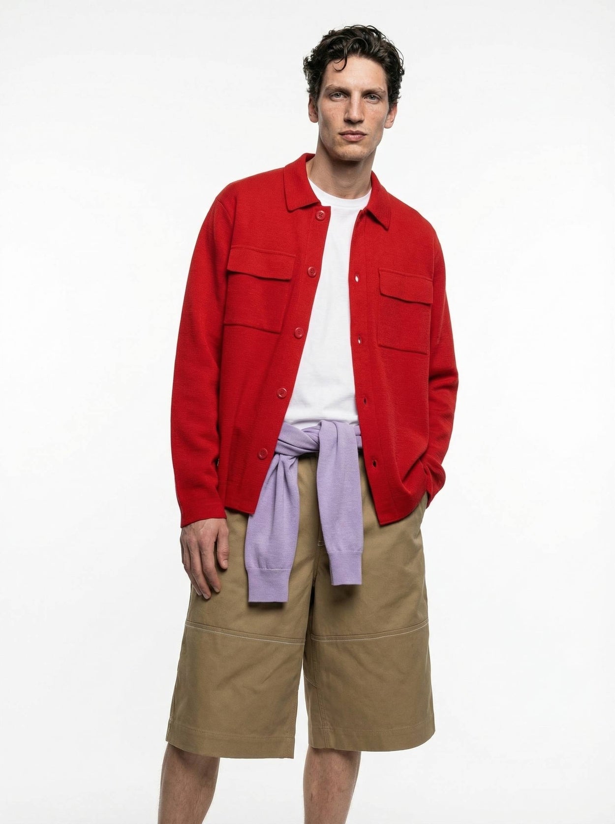 The Over Shirt Tomato Red Male Image