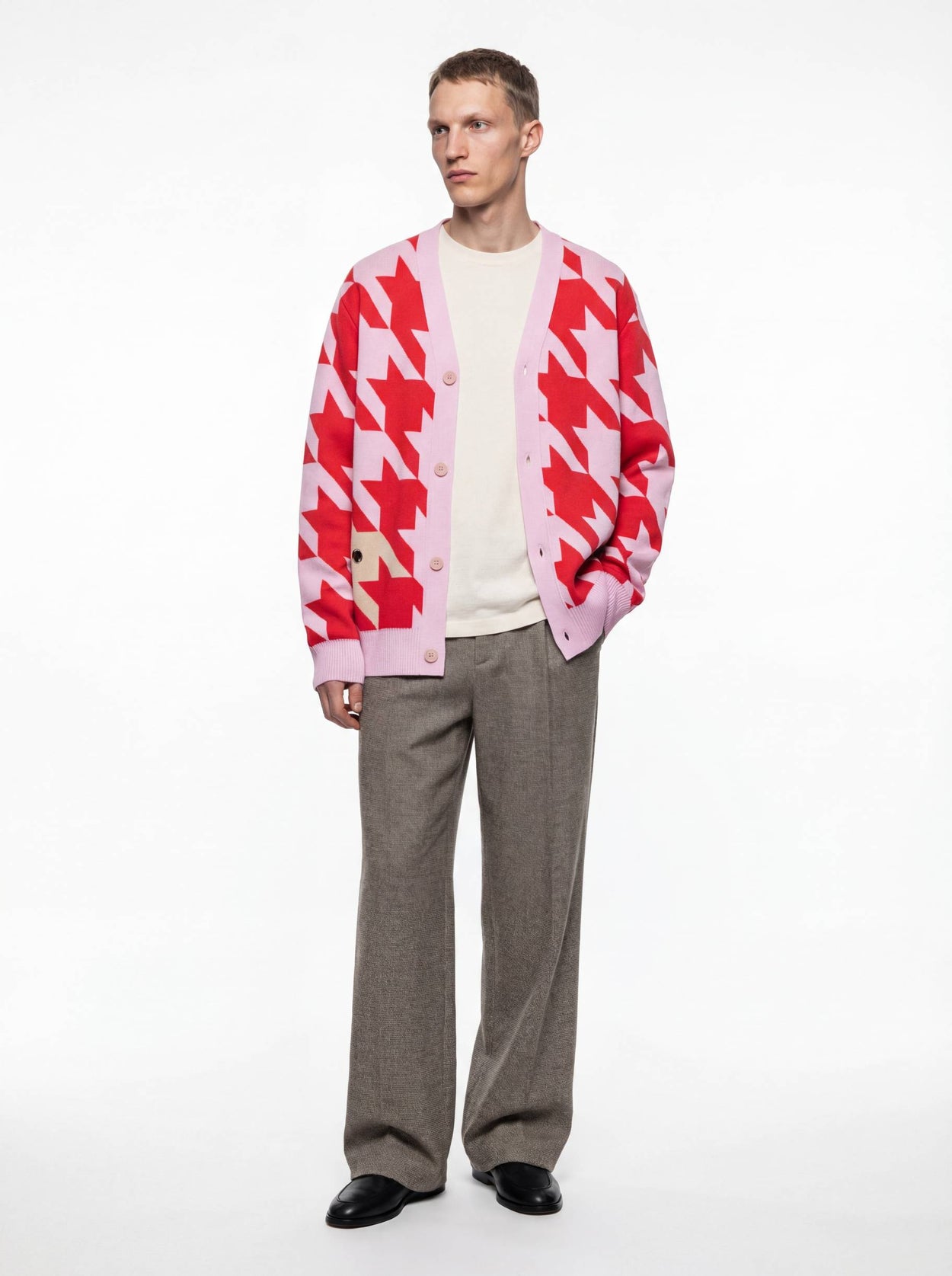 The Sheepstooth Cardigan Candyfloss Pink Male Image
