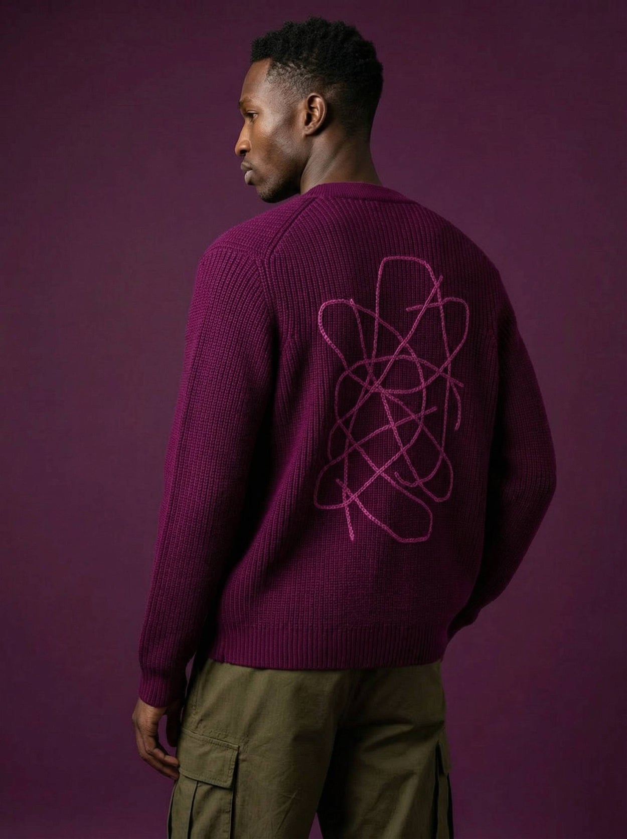 The Smit Mark Cardigan Royal Purple Male Image
