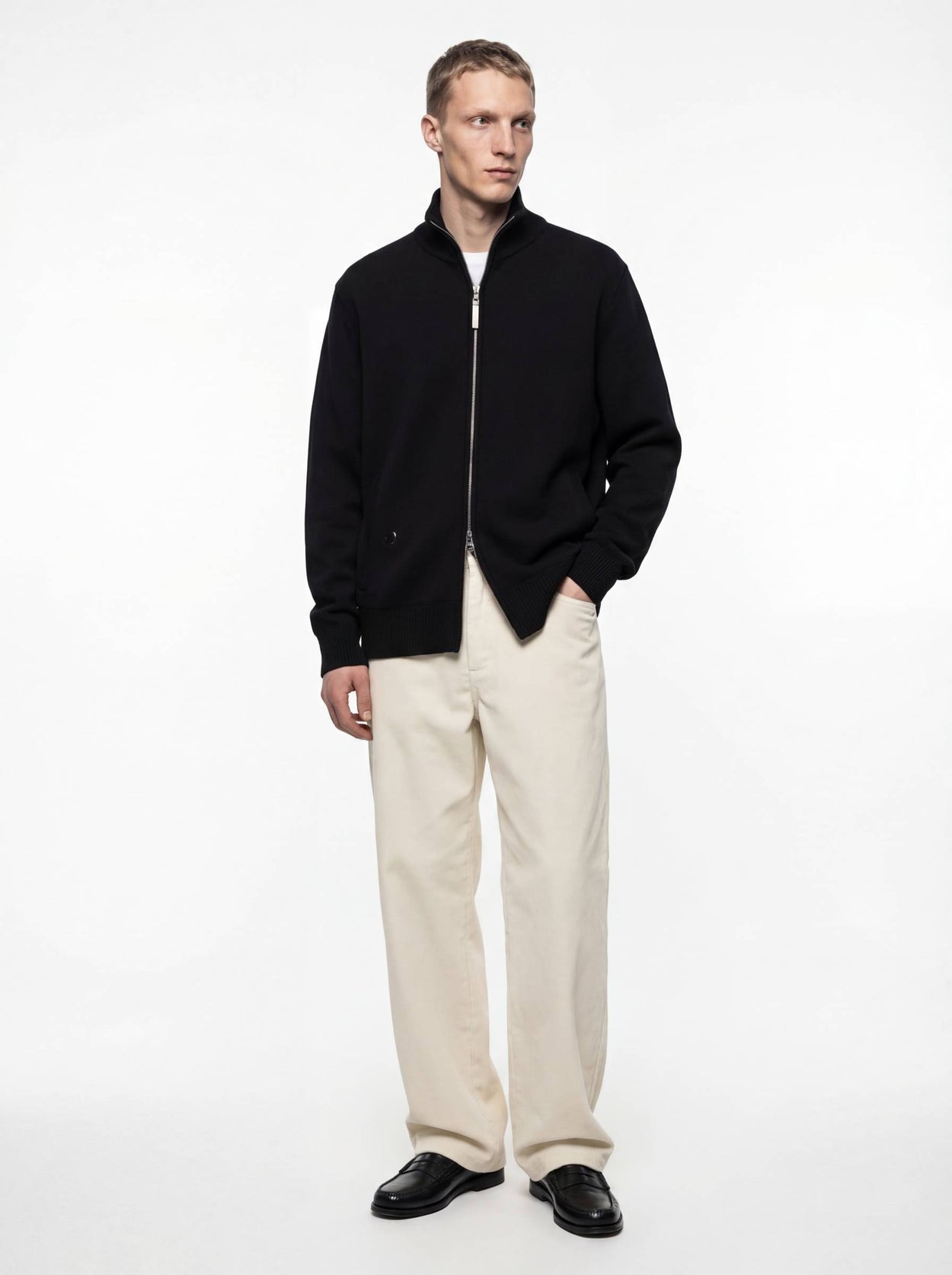 The Everyday Zip Through Anthracite Black Male Image