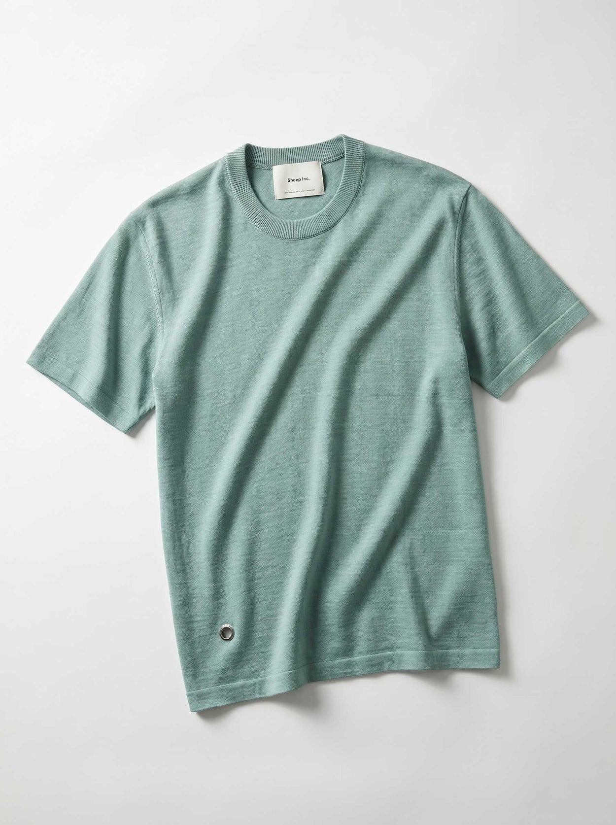 The Fine Knit T-Shirt Aqua Green Image