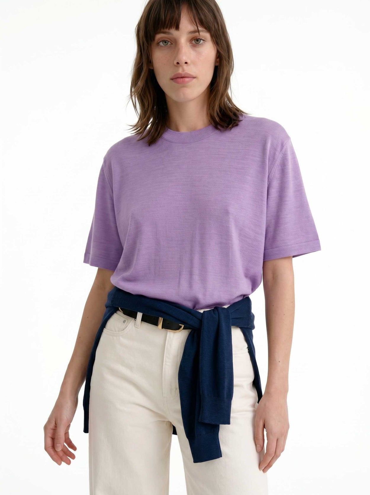 The Fine Knit T-Shirt Lupin Lilac Female Image