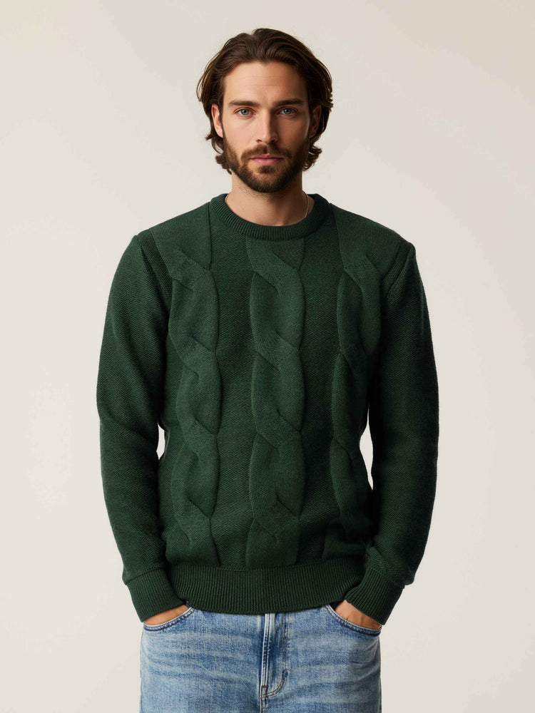 The Cable Knit Emerald Green Image