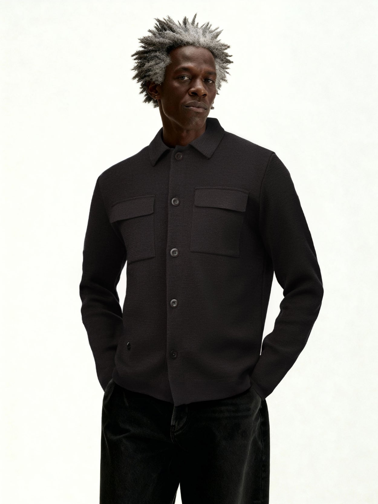 The Over Shirt Anthracite Black Male Image