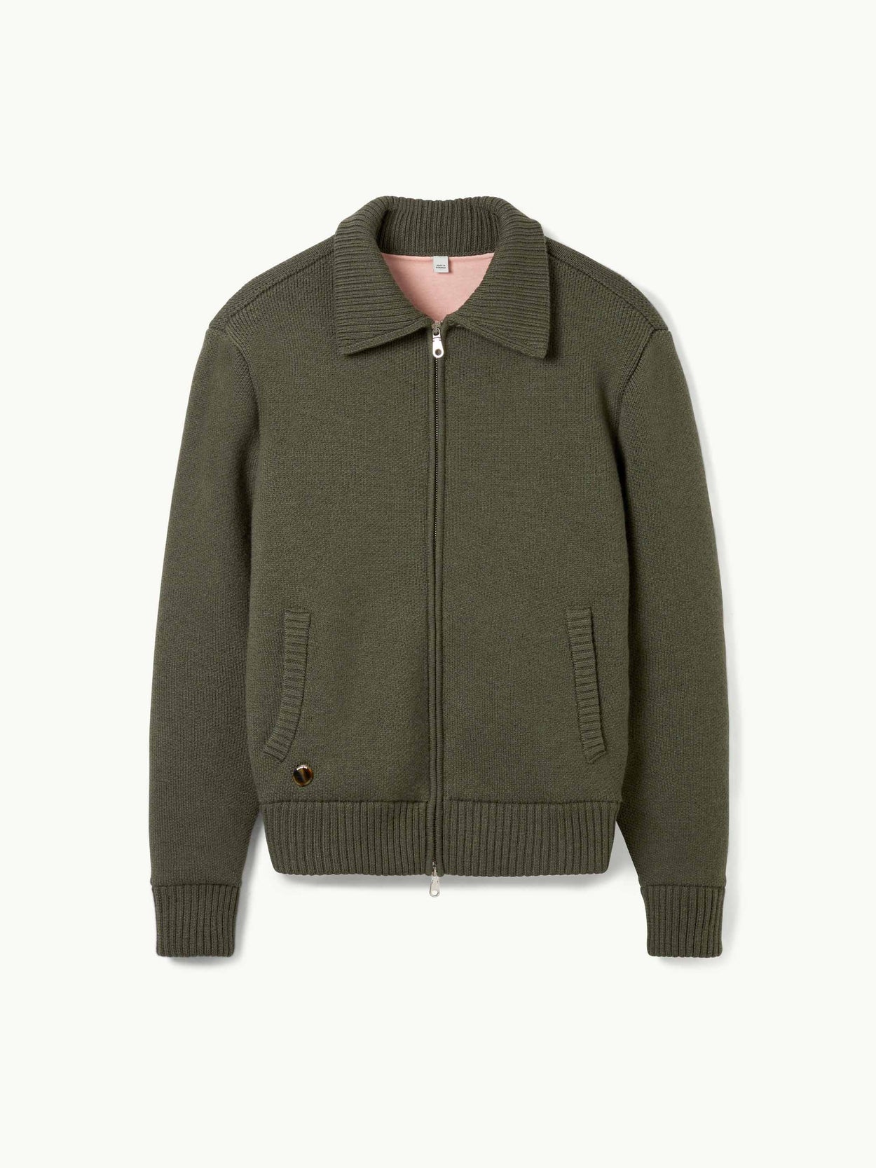 The Knitted Bomber Moss Green Image