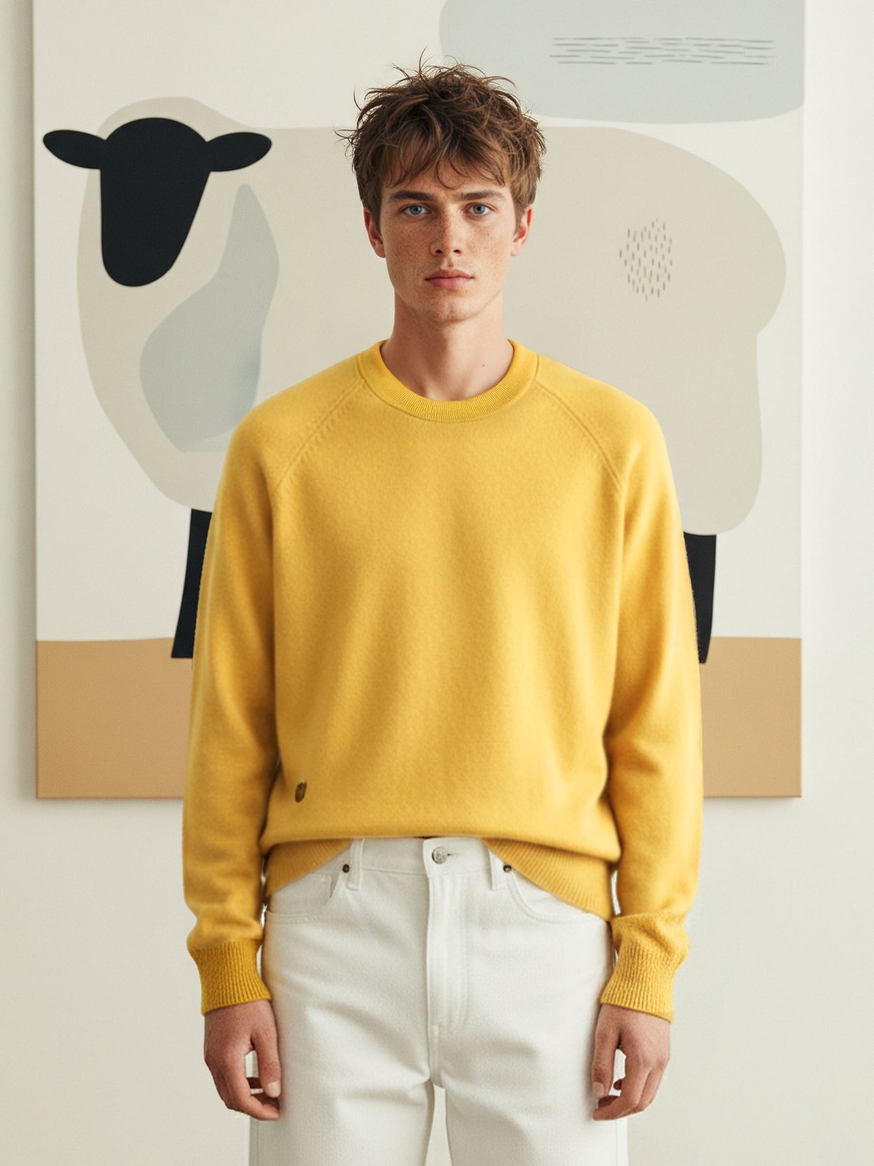 The Crewneck Light Sunflower Yellow Male Image