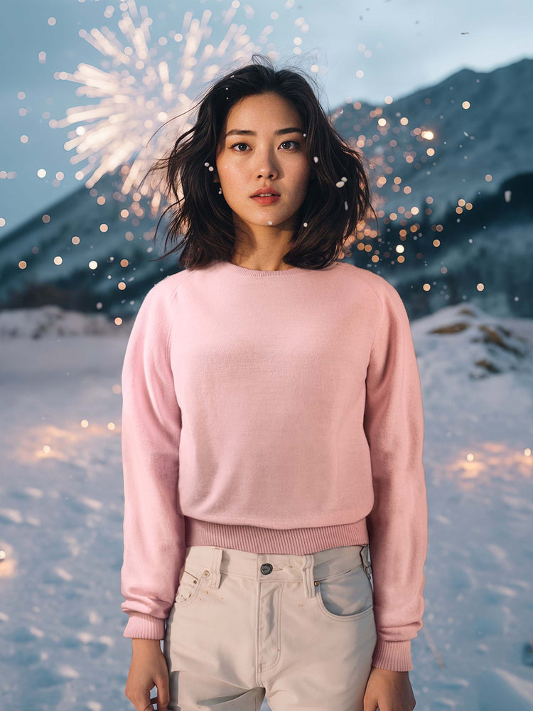 The Crewneck Light Candyfloss Pink Image