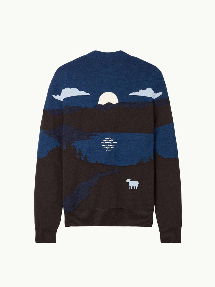 The Sheepscape Cardigan Tasman Blue Image