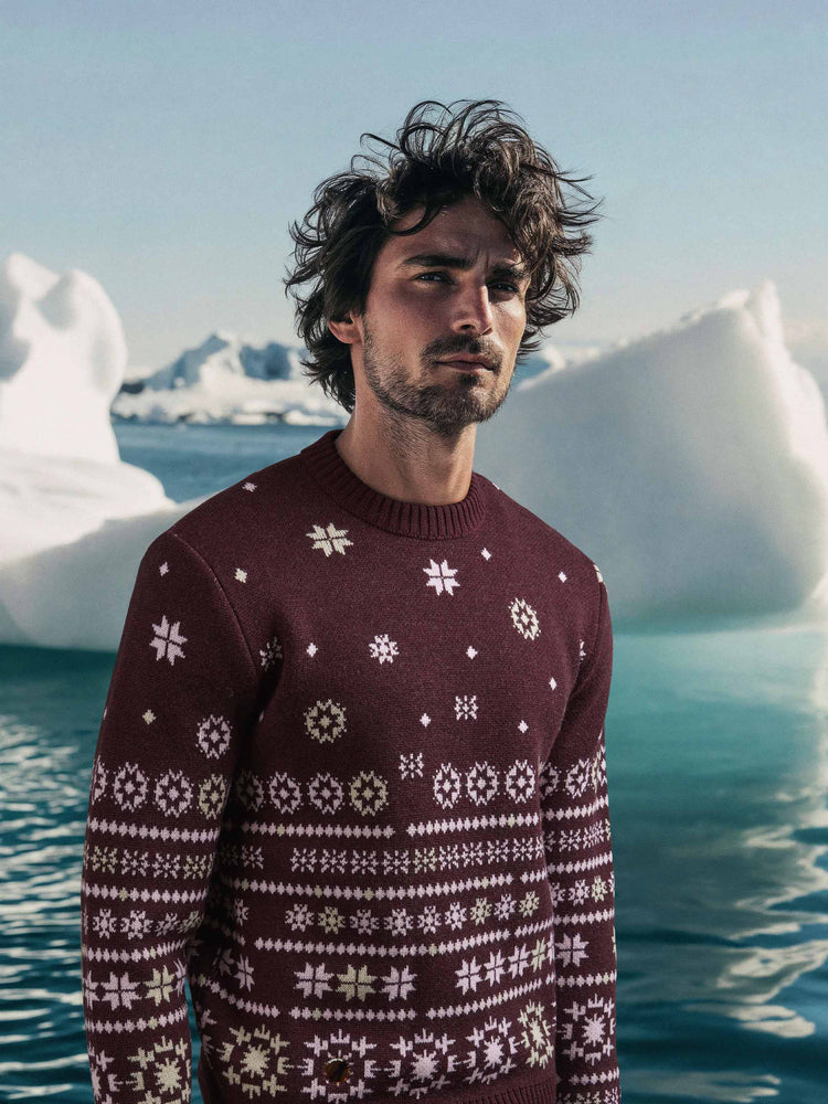 The Deconstructed Fair Isle Konini Burgundy Image