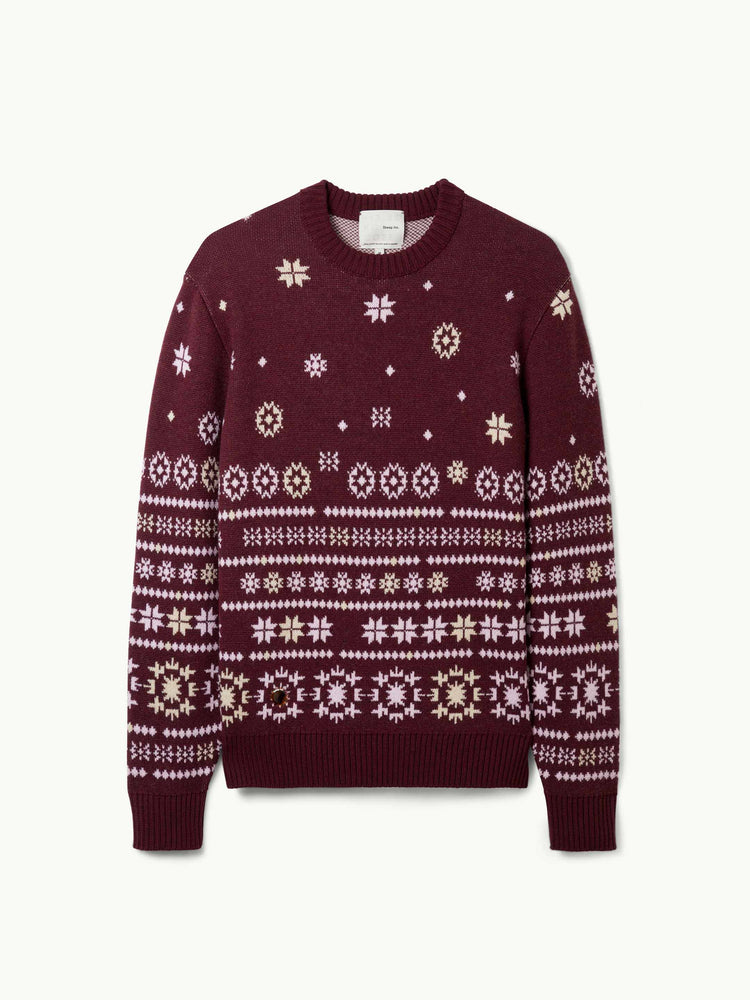 The Deconstructed Fair Isle Konini Burgundy Image