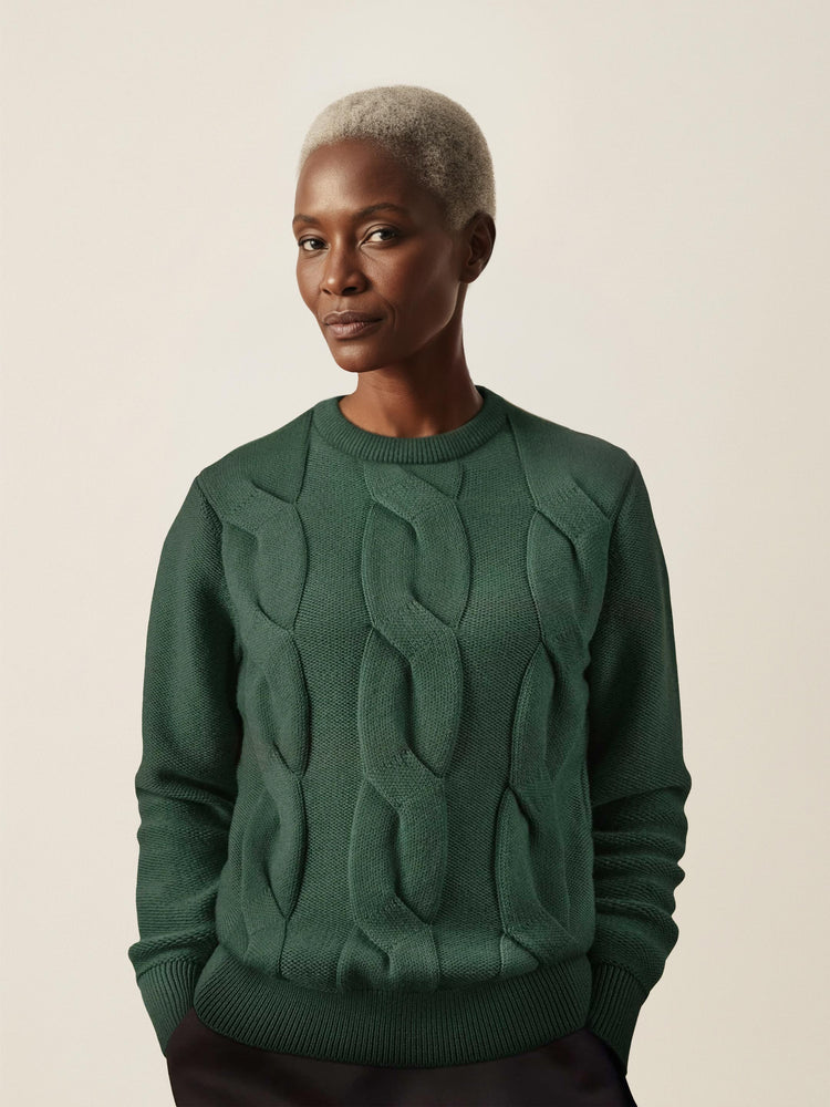 The Cable Knit Emerald Green Image