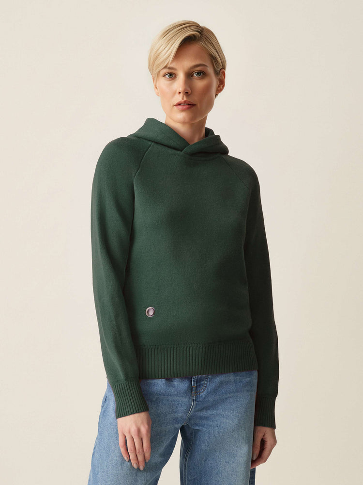 The Knitted Hoodie Emerald Green Image