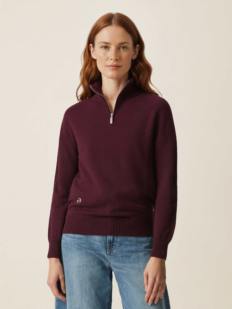 The Half Zip Konini Burgundy Image