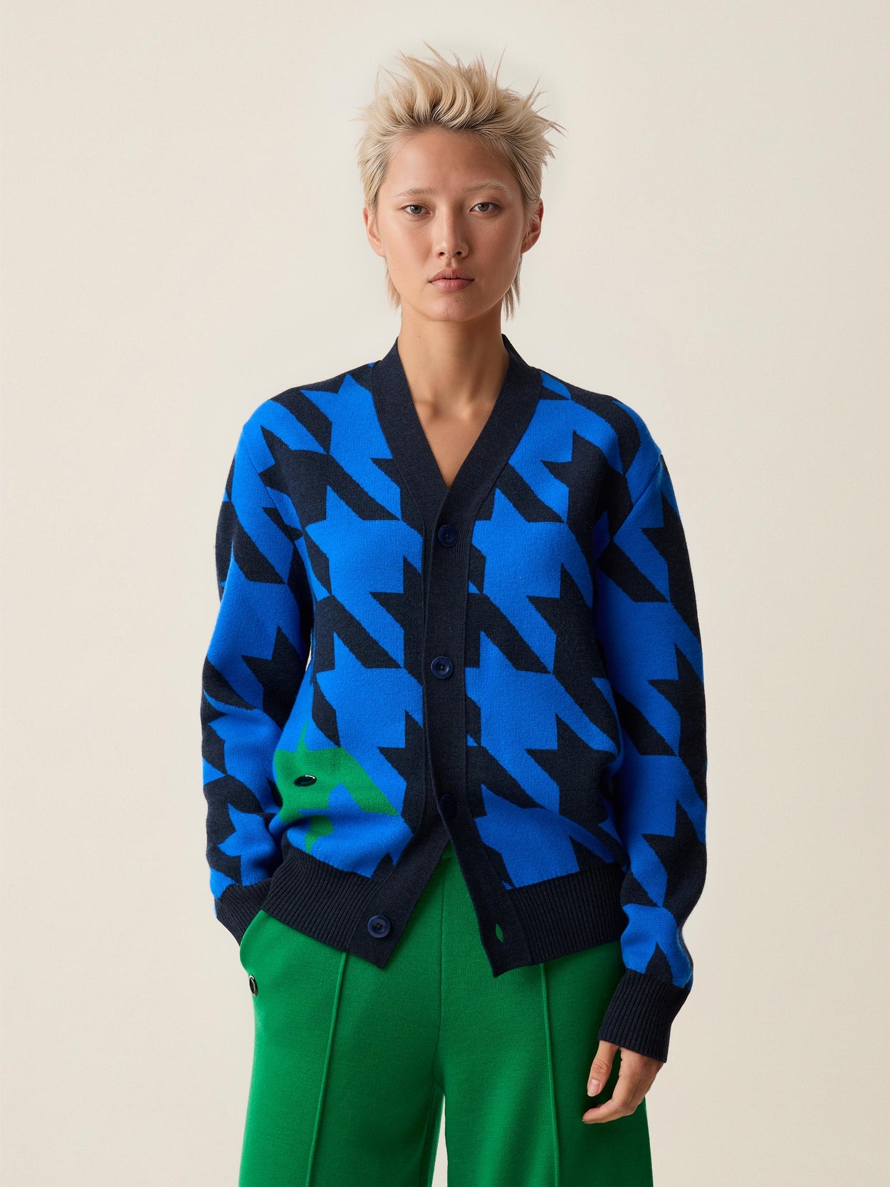 The Sheepstooth Cardigan Pacific Blue Female Image