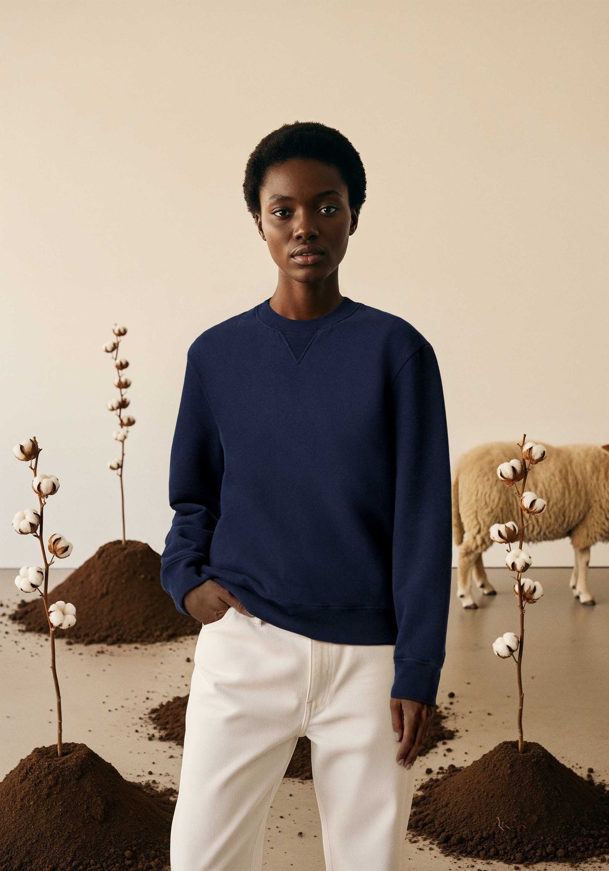 The Fibregen Sweatshirt Storm Blue Female Image