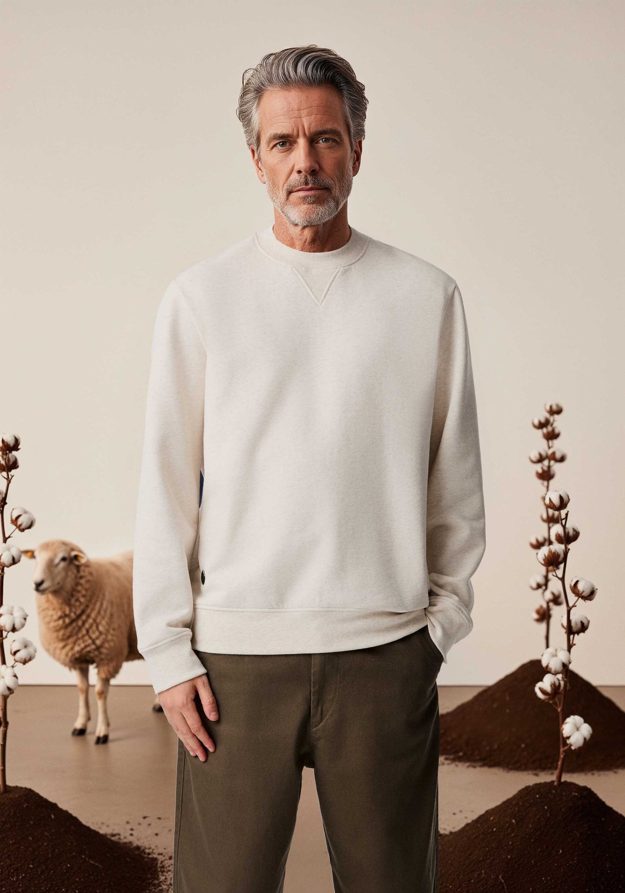 The Fibregen Sweatshirt Cloud Ash Male Image