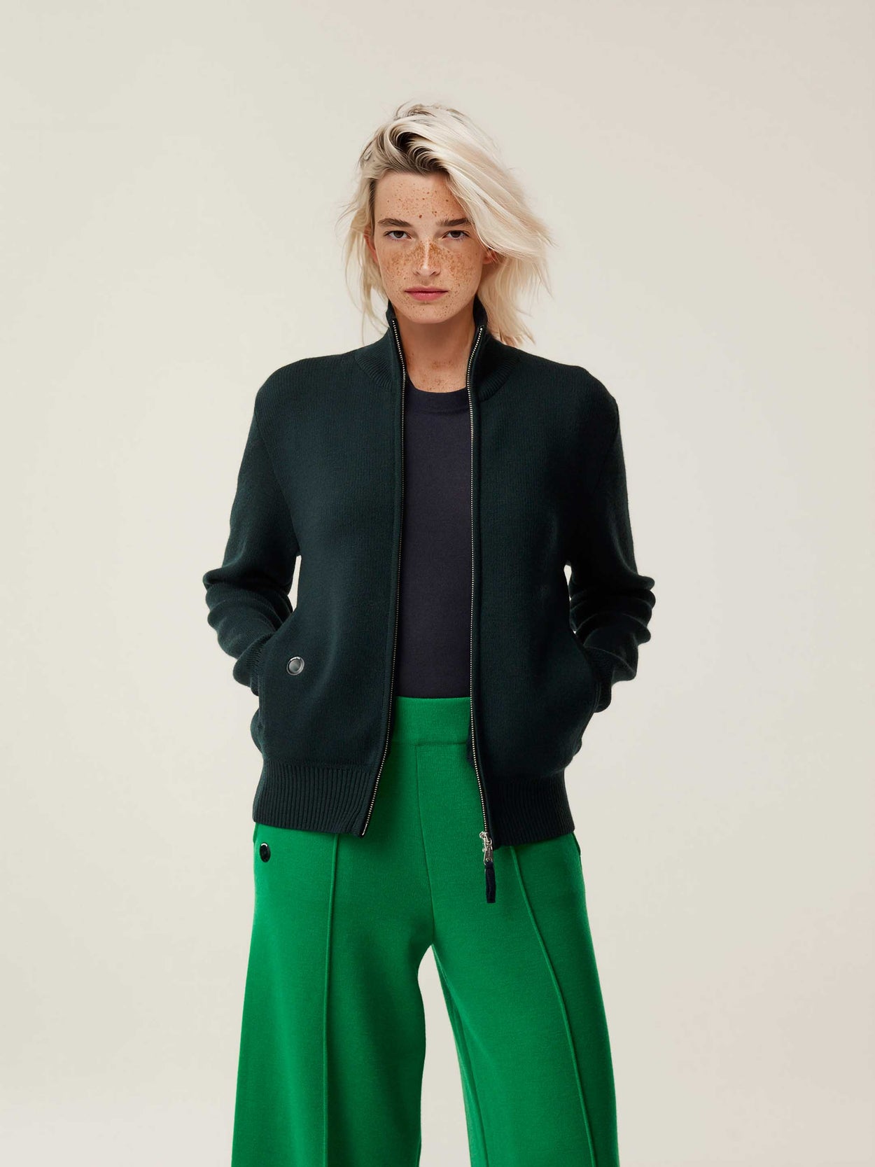 The Everyday Zip Through Forest Green Female Image