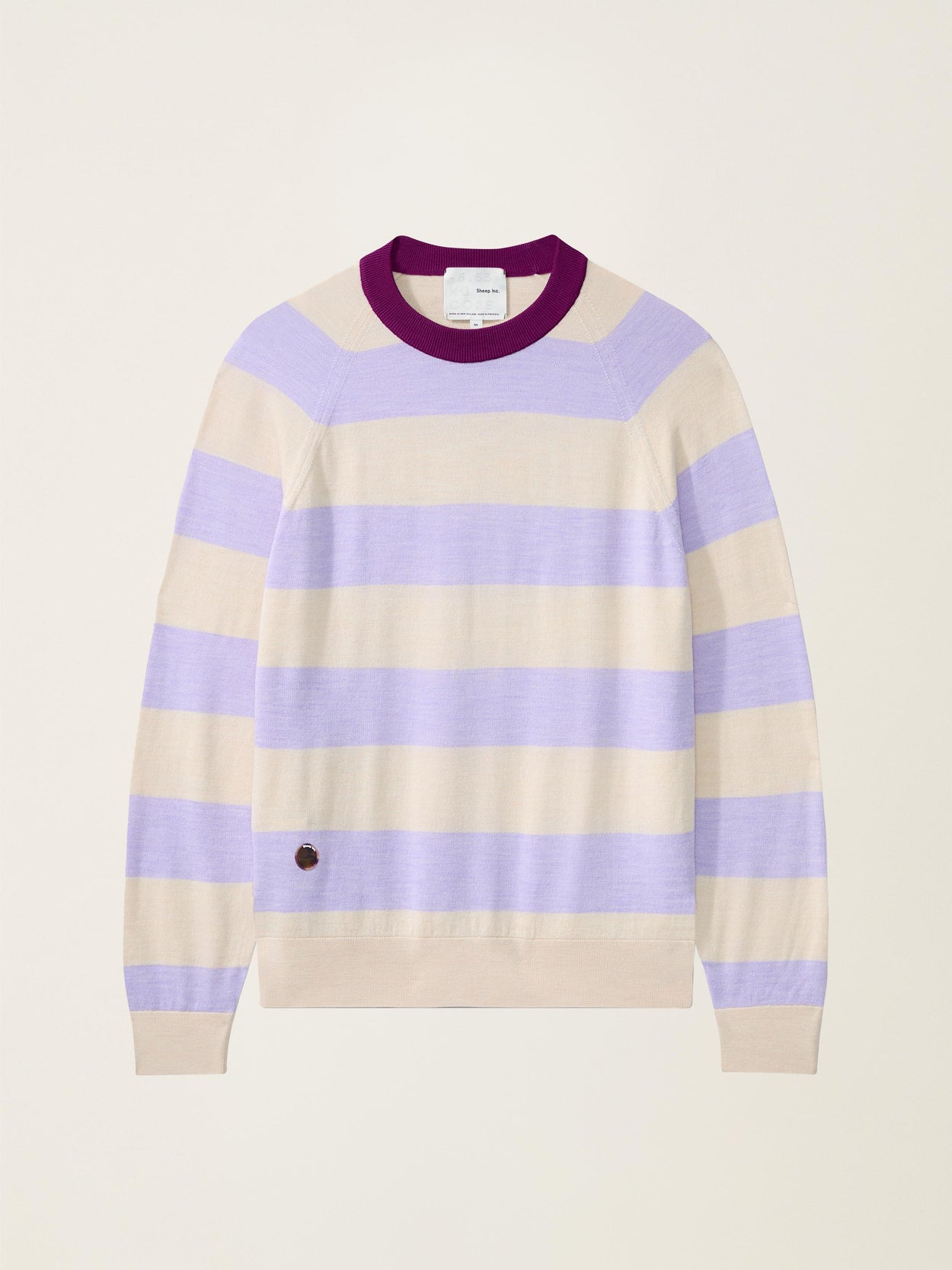 The Stripe Crewneck Light Lupin Lilac Image