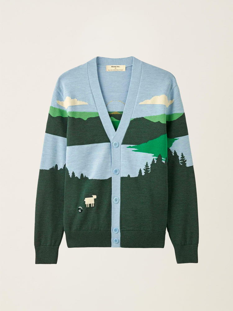 The Sheepscape Cardigan Emerald Green Image