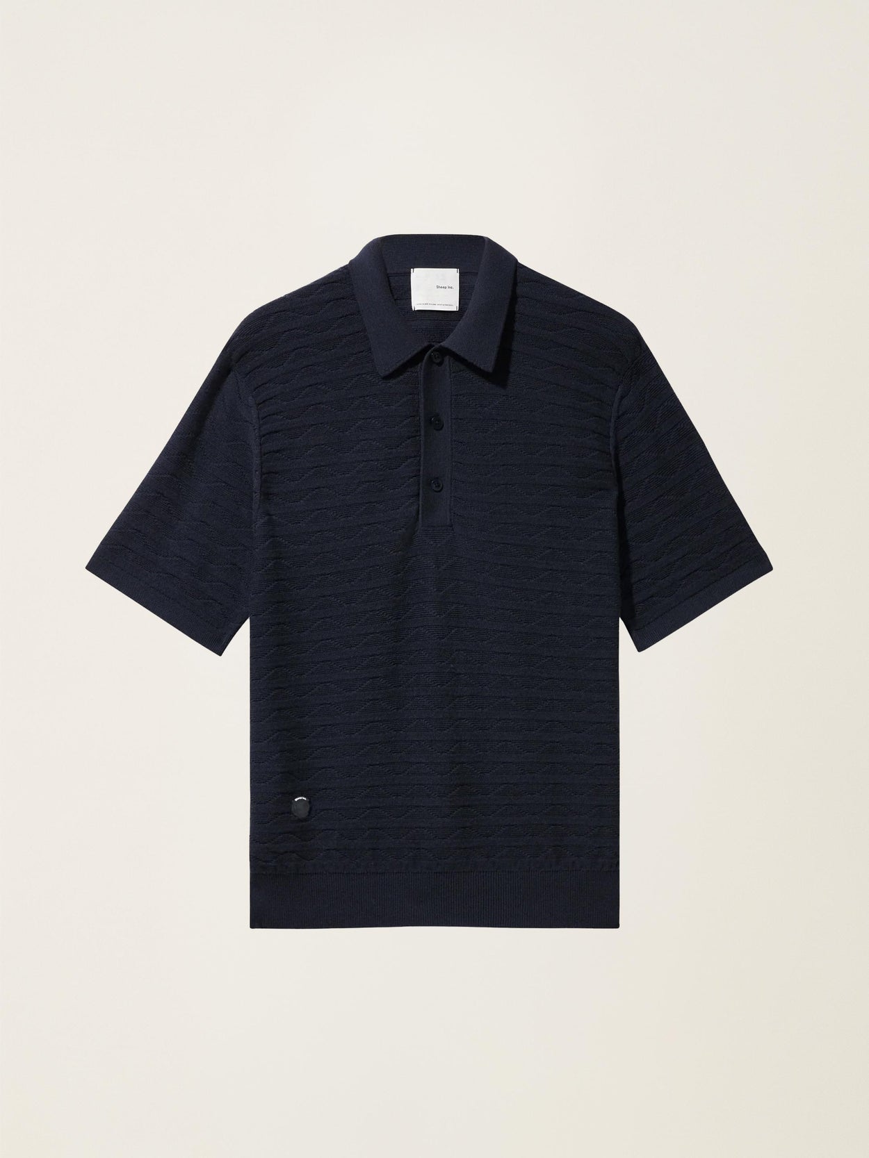 The Wave Textured Polo Pacific Blue Image
