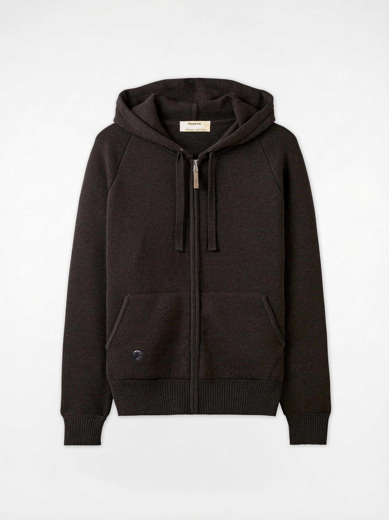 The Knitted Zip Hoodie Anthracite Black Image