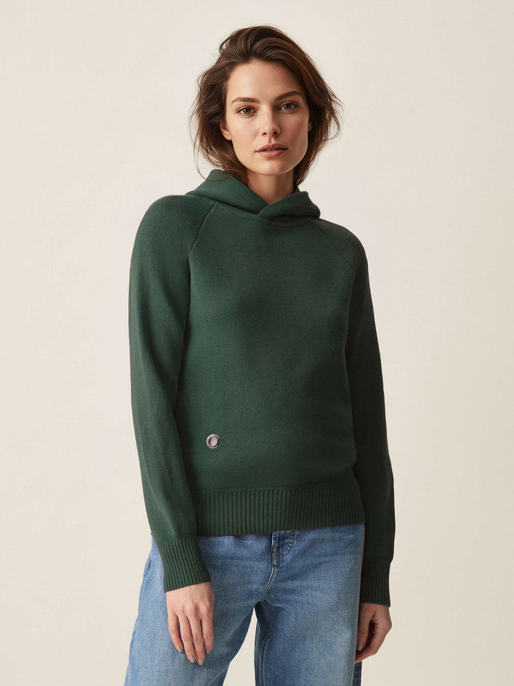 The Knitted Hoodie Emerald Green Image