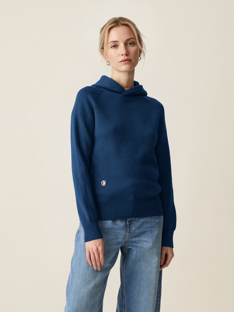 The Knitted Hoodie Tasman Blue Image