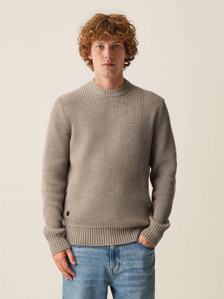 The Shepherd's Knit Crewneck Fawn Brown Image