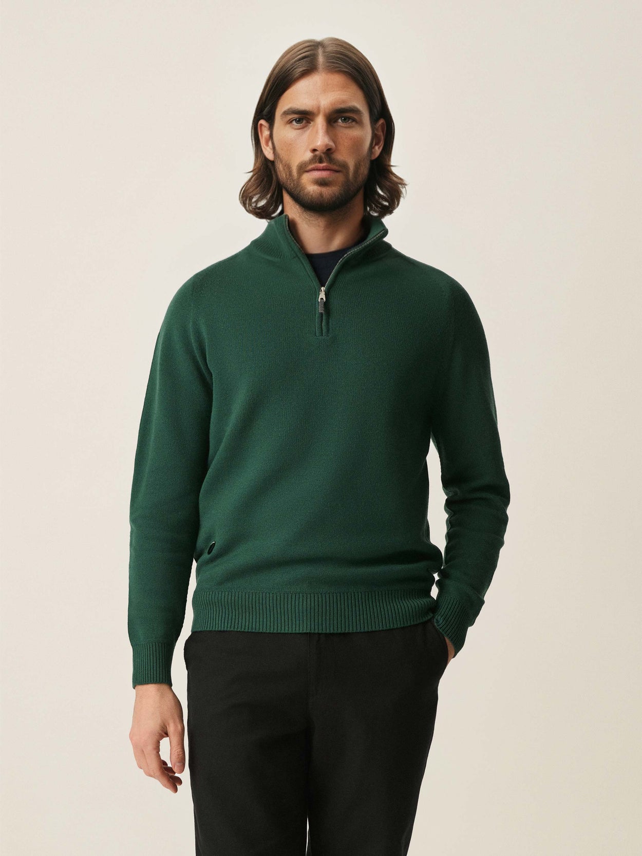 The Half Zip Emerald Green Male Image