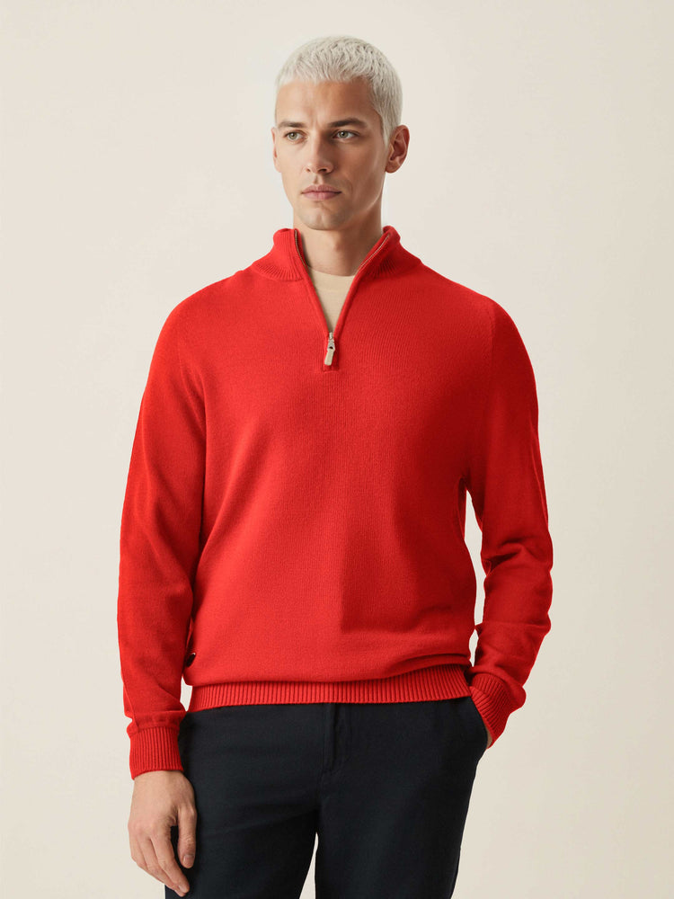 The Half Zip Poppy Red Image