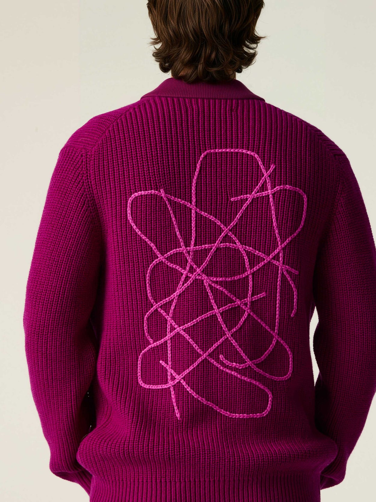 The Smit Mark Cardigan Royal Purple Male Image