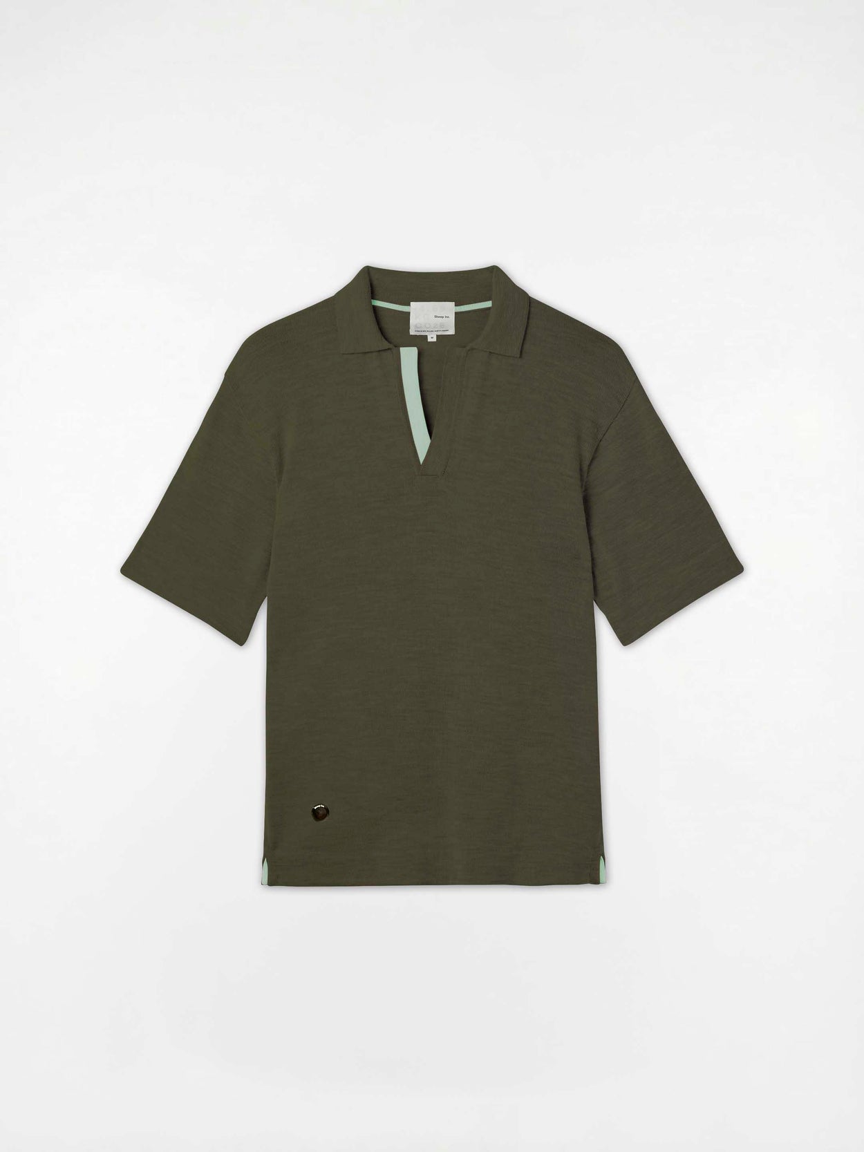 The Knitted Polo Shirt Moss Green Image