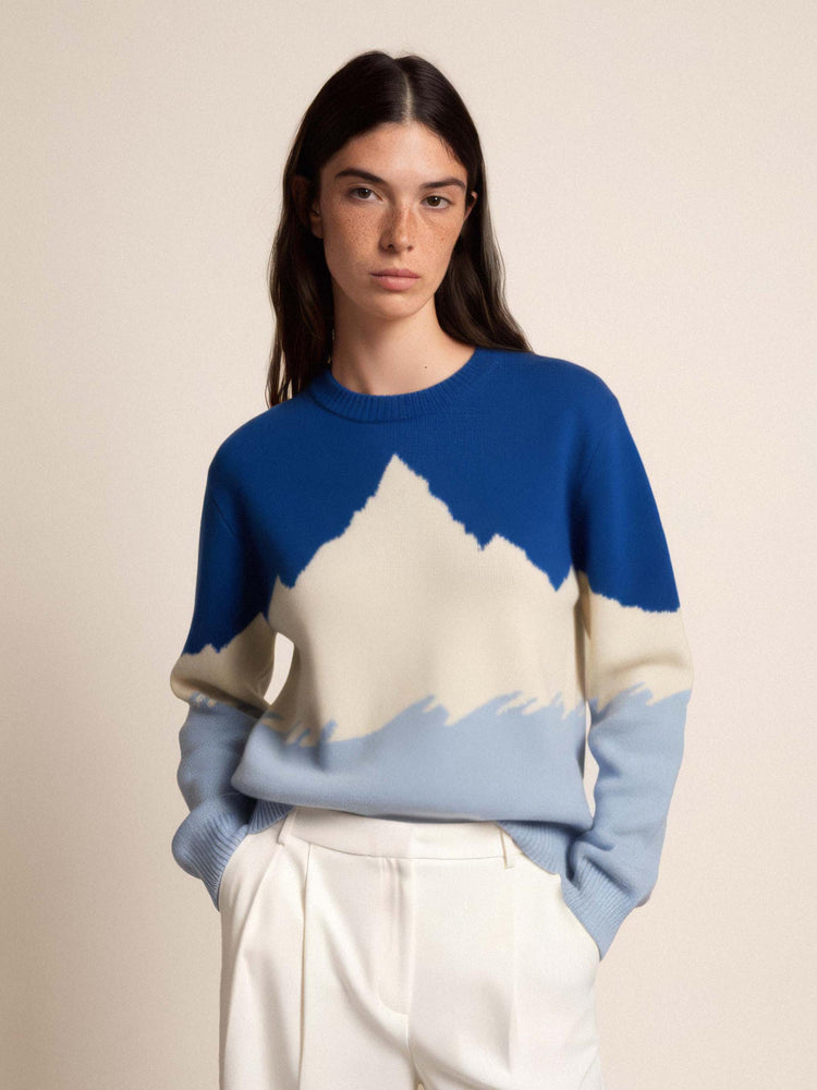 The Mountain Crewneck Cobalt Blue Image