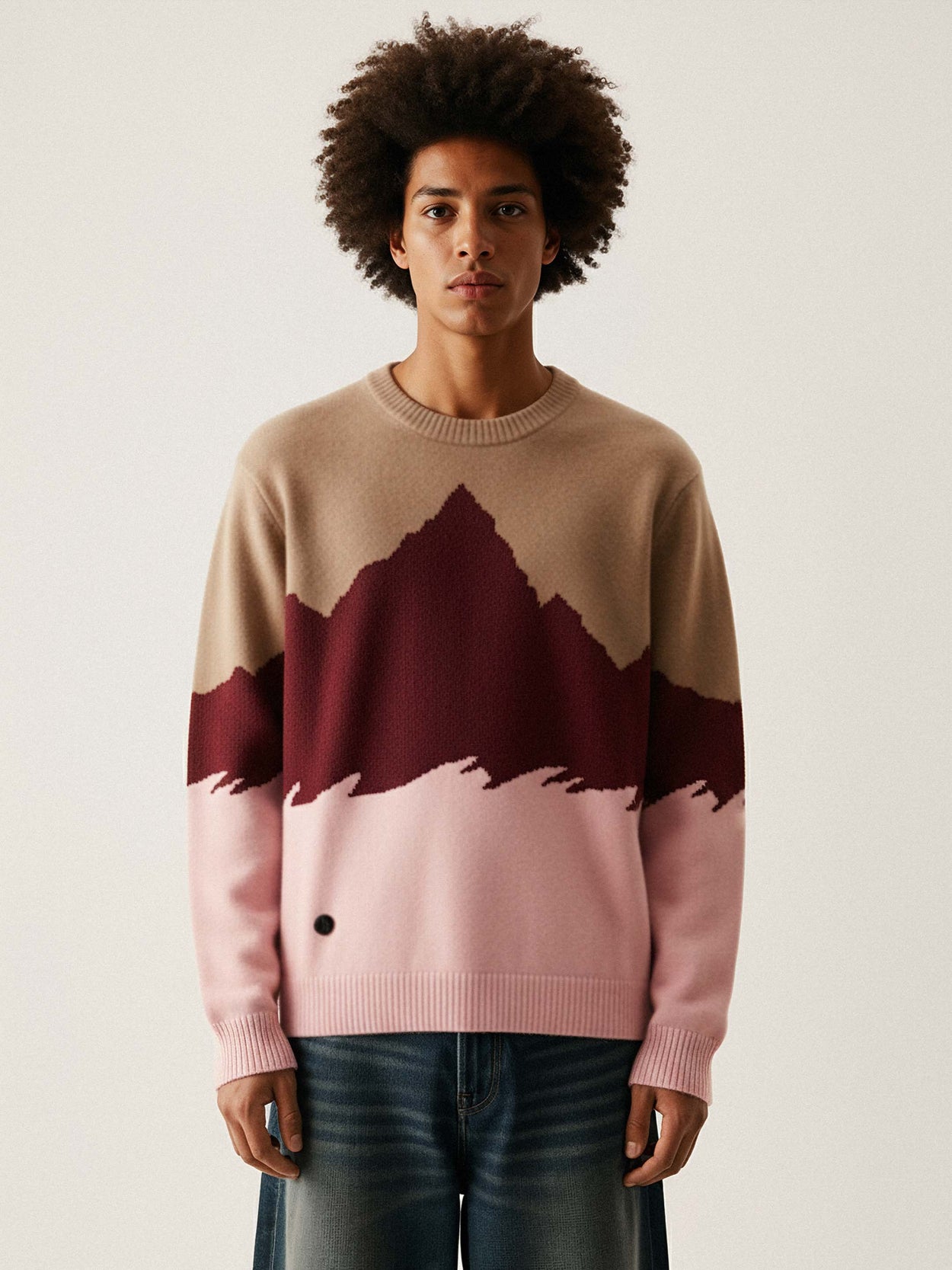 The Mountain Crewneck Fawn Brown Male Image